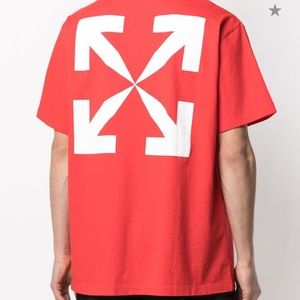 Red off white shirt